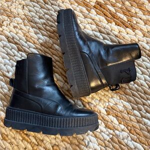 Black Puma Leather boots